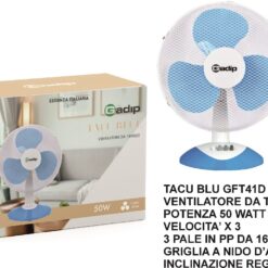 VENTILATORE DA TAVOLO 50W CM.40 TACU BLU