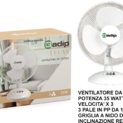 VENTILATORE DA TAVOLO 35W CM.30 LUCAS