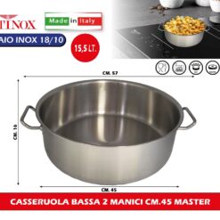 CASSERUOLA BASSA 2 MANICI CM.45 MASTER
