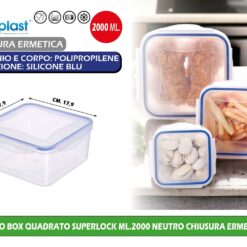 FRIGO BOX QUADRATO SUPERLOCK ML.2000 NEUTRO CHIUSURA ERMETICA