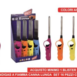 ACCENDIGAS A FIAMMA CANNA LUNGA SET 16 PZ. TRENDY