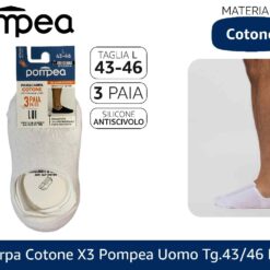 PARISCARPA COTONE X3 POMPEA UOMO TG.43/46 BIANCO