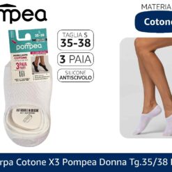 PARISCARPA COTONE X3 POMPEA DONNA TG.35/38 BIANCO