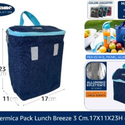 BORSA TERMICA PACK LUNCH BREEZE 3 CM.23X11X17h 4 COLORI