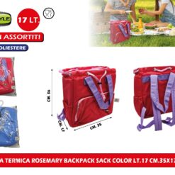 BORSA TERMICA ROSEMARY BACKPACK SACK COLOR LT.17 CM.35X17X36h