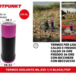 TERMOS ISOLANTE ML.250 1/4 BLACK/POP