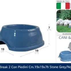 CIOTOLA BREAK 2 CON PIEDINI CM.19X19X7h STONE GREY/NORDIC SKY