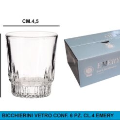 BICCHIERINI VETRO CONF.6 PZ. CL.4 EMERY