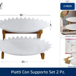 PIATTI CON SUPPORTO SET 2 PZ.