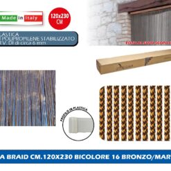 TENDA BRAID CM.120X230 BICOLORE 16 BRONZO/MARRONE