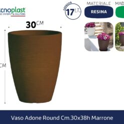 VASO ADONE ROUND CM.30X38h MARRONE