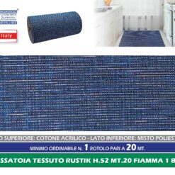 PASSATOIA TESSUTO RUSTIK H.52 MT.20 FIAMMA 1 BLU