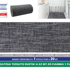 PASSATOIA TESSUTO RUSTIK H.52 MT.20 FIAMMA 1 FUMO