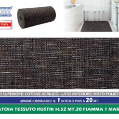 PASSATOIA TESSUTO RUSTIK H.52 MT.20 FIAMMA 1 MARRONE