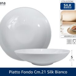 PIATTO FONDO CM.21 SILK BIANCO