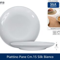 PIATTINO PANE CM.15 SILK BIANCO