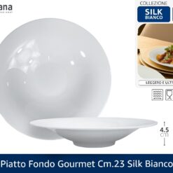 PIATTO FONDO GOURMET CM.23 SILK BIANCO