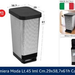PATTUMIERA MODA LT.45 IML CM.29X38,7X61h CARBONE