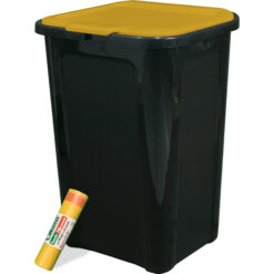 Sicignano | Set 6 Pattumiere Coverline per Raccolta Differenziata, 44 Lt - Cestino Bidone Spazzatura, Interni Cucina - Omaggio 10 Sacchetti Immondizia Colorati (Plastica)