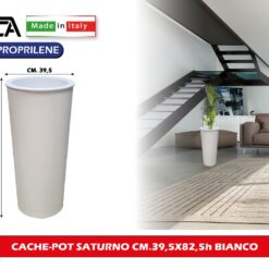 CASPO' PLASTICA SATURNO DIAM. CM.39,5X82,5h BIANCO