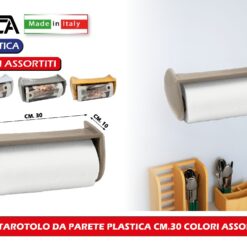 PORTAROTOLO DA PARETE PLASTICA CM.30 COLORI ASSORTITI
