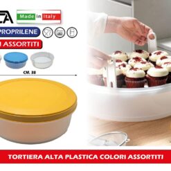 TORTIERA ALTA PLASTICA COLORI ASSORTITI