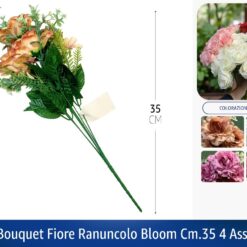 BOUQUET FIORE RANUNCOLO BLOOM CM.35 4 ASS.