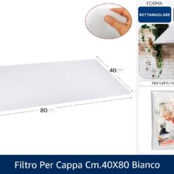FILTRO PER CAPPA CM.40X80 BIANCO