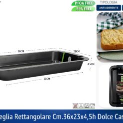 TEGLIA RETTANGOLARE CM.36X23X4,5h DOLCE CASA
