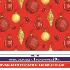 TOVAGLIATO FELPATO H.140 MT.20 DIS. FLORA NATALE DIS.02