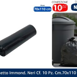 SACCHETTO IMMOND. NERI CF. 10 PZ. CM.70X110 T.500