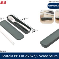 SCATOLA PP CM.23,5X3,5 VERDE SCURO
