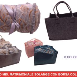 PLAID MIS. MATRIMONIALE SOLANGE CON BORSA COL. ASS.