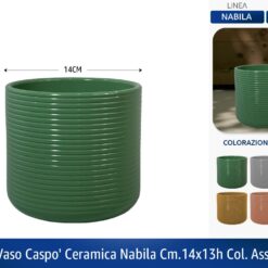 VASO CASPO' CERAMICA NABILA CM.14X13h COL. ASS.