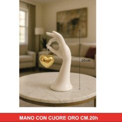 MANO CON CUORE ORO CM.20h