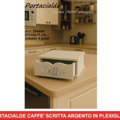 PORTACIALDE CAFFE' ARGENTO