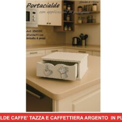 PORTACIALDE MACCHINA TAZZA ARGENTO