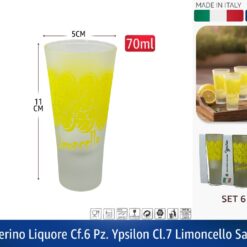 BICCHIERINO LIQUORE CF.6 PZ. YPSILON CL.7 LIMONCELLO SATINATO