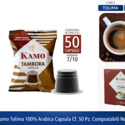 CAFFE' KAMO TOLIMA 100% ARABICA CAPSULA CF. 50 PZ. COMPOSTABILI NESPRESSO