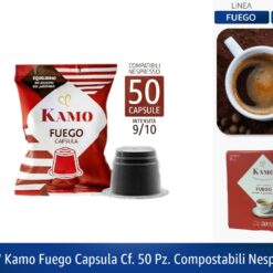 CAFFE' KAMO FUEGO CAPSULA CF. 50 PZ. COMPOSTABILI NESPRESSO