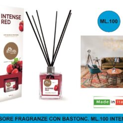 DIFFUSORE FRAGRANZE CON BASTONC. ML.100 INTENSE RED