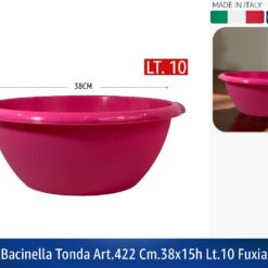 BACINELLA TONDA ART.422 CM.38X15h LT.10 FUXIA