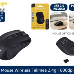MOUSE WIRELESS TEKMEE 2.4G 1600DPI
