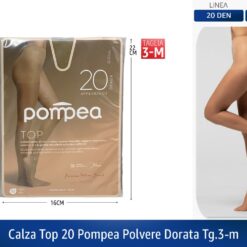 CALZA TOP 20 POMPEA POLVERE DORATA TG.3-M