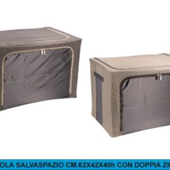 SCATOLA SALVASPAZIO CM.62X42X40h CON DOPPIA ZIP LOAN
