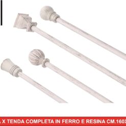 ASTA PER TENDE COMPLETA IN FERRO E RESINA CM.160-310
