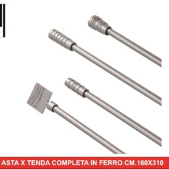 ASTA X TENDE COMPLETA IN FERRO CM.160-310