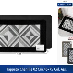 TAPPETO CHENILLE 02 CM.45X75 COL. ASS.