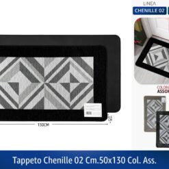 TAPPETO CHENILLE 02 CM.50X130 COL. ASS.