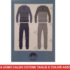 PIGIAMA UOMO CALDO COTONE TAGLIE E COLORI ASSORTITI